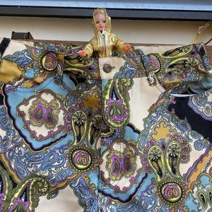 VINTAGE 70s polyester flare paisley pants 🕺🪩